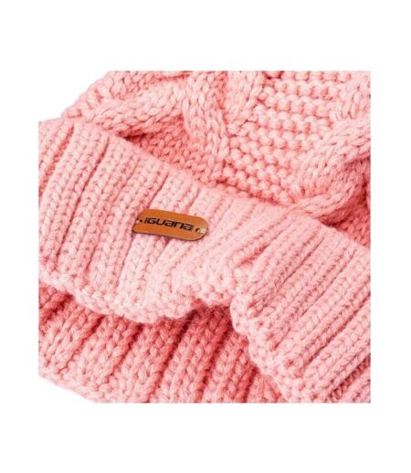 Bonnet Edra Femme Rose Pâle Blanc Iguana