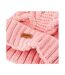 Bonnet Edra Femme Rose Pâle Blanc Iguana-2