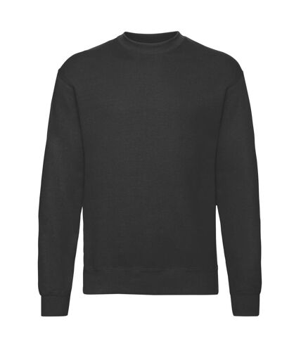 Mens classic drop shoulder sweatshirt black Fruit of the Loom