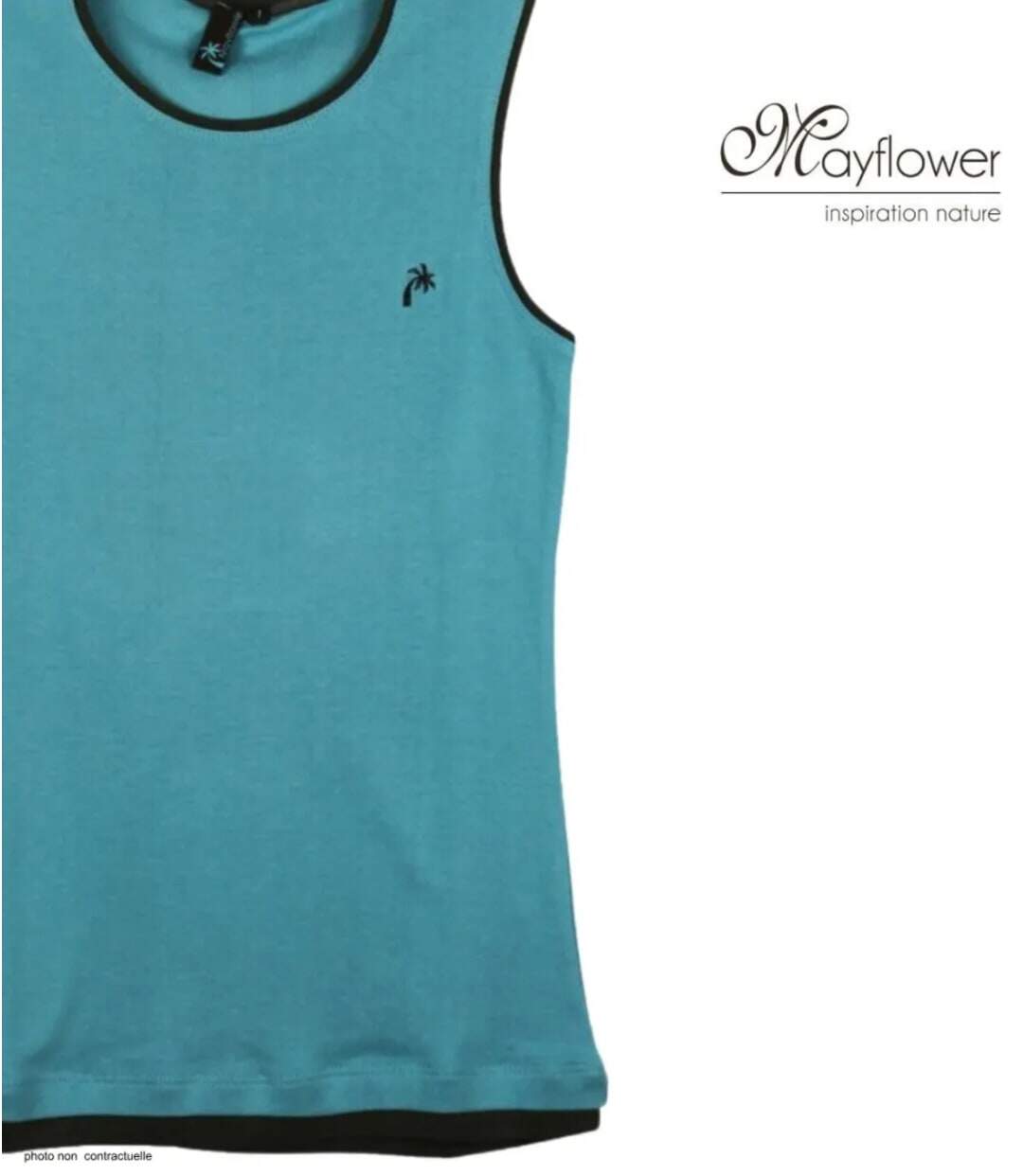 Débardeur femme MAYFLOWER 818010U001 : l'élégance d'un effet superposé en coton doux-4