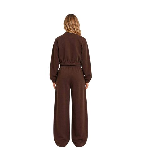 Womens/ladies Fleece Barrel Joggers Chocolate I Saw It First
