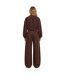 Womens/ladies Fleece Barrel Joggers Chocolate I Saw It First-1