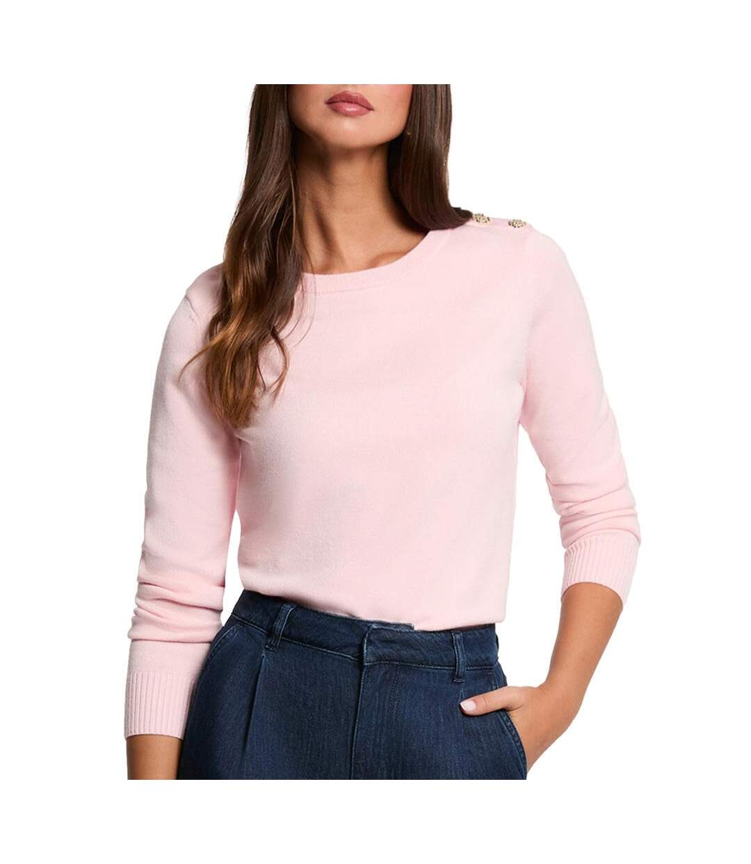 Pull rose femme morgan mkisso-1