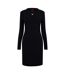 Robe Moulante Manches Longues Femme Noir Hugo-2