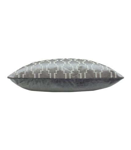 Ashley Wilde Nash Embroidered Throw Pillow Cover (Fog/Dark Grey) (50cm x 50cm) - UTRV2212