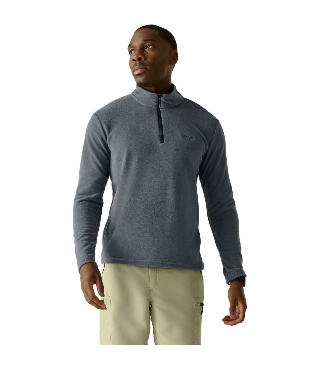 Great Outdoors Mens Thompson Half Zip Fleece Top Dark Storm Regatta-1