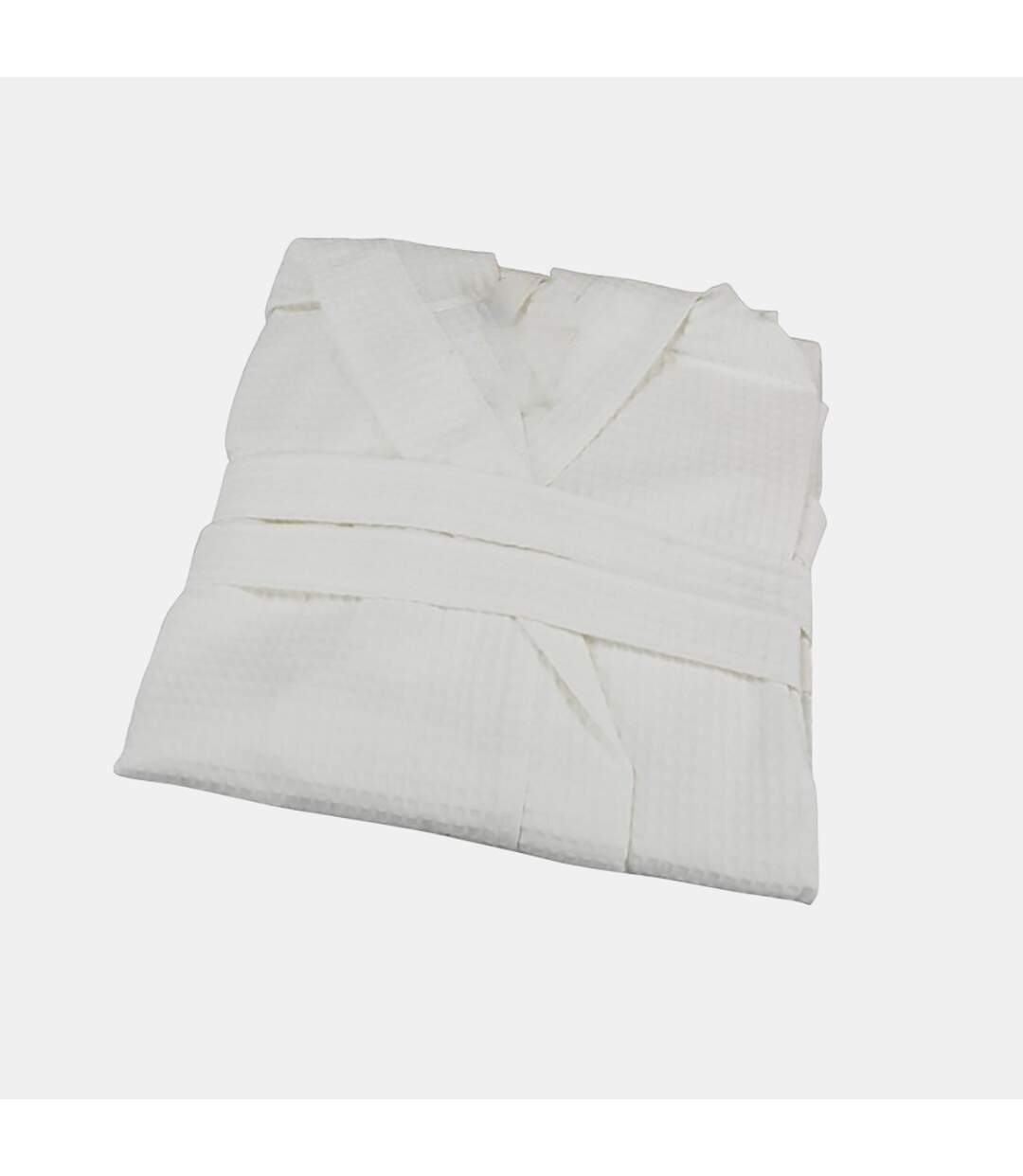 A&r towels womens/ladies waffle hooded bathrobe white ARTG-1