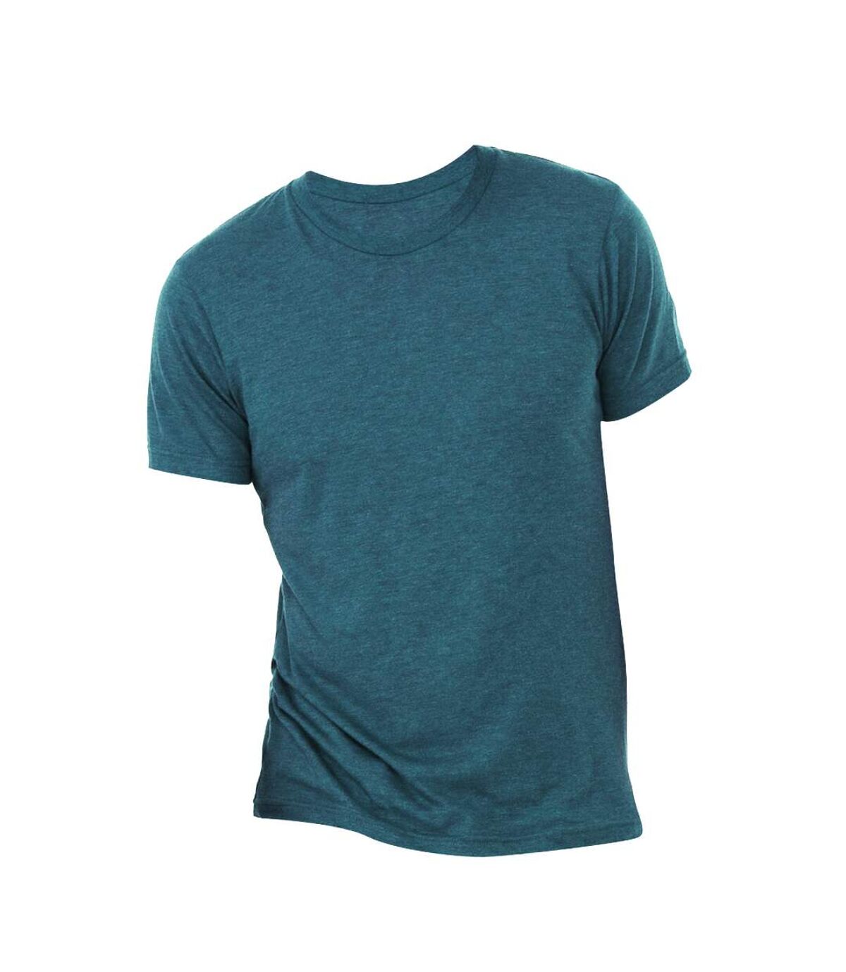 Canvas Mens Triblend Crew Neck Plain Short Sleeve T-Shirt (Steel Blue Triblend)