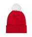 Manchester Crest Bobble Beanie Red Fan Originals-2
