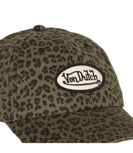 Casquette dad cap all over print léopard et écusson AOP Vondutch
