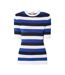 Haut Motif/style À Rayures Femme Bleu Blanc Bleu Marine Boss-1