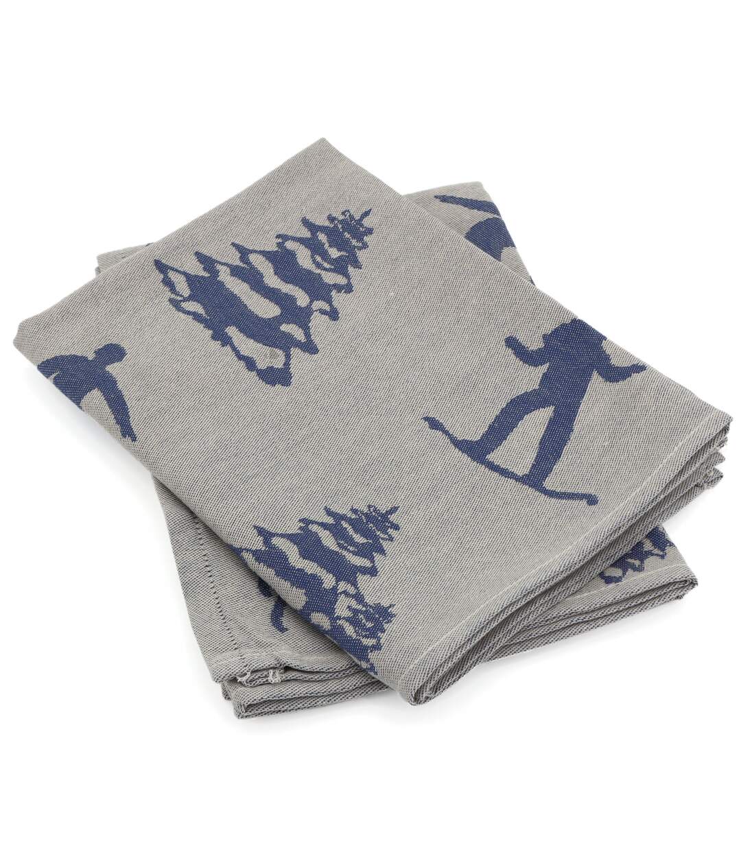 Lot de 2 torchons de cuisine toile coton SKI-1