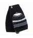 Ladies Striped Fleece Lined Thermal Knitted Converter Mitten Gloves-1