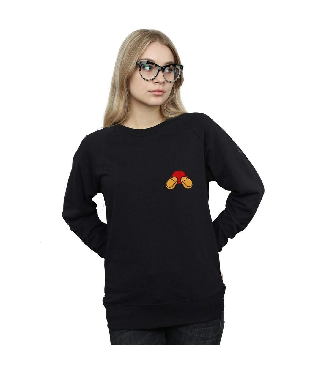 Disney Sweatshirt Womens/Ladies Mickey Mouse Backside Breast Print (Noir) - UTBI27811-2