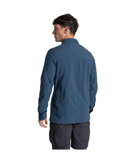 Mens Loukkos Nosilife Shirt Blue Stone Craghoppers