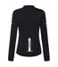 Womens/ladies Logo Long-sleeved Cycling Jersey Black Pinnacle-3