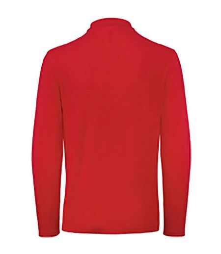 Polo Manches Longues Id.001 Homme Rouge B&C