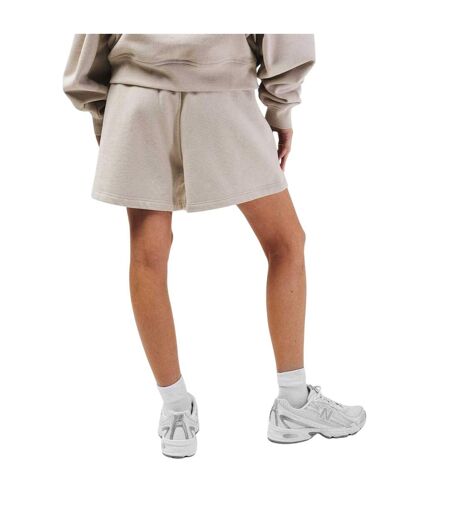 Womens/ladies Embroidered Logo Relaxed Fit Sweat Shorts Stone Jack Wills