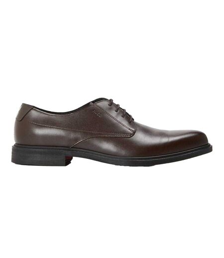 Mens Kerr Leather Derby Shoes Dark Brown Hugo Boss