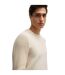 Mens Textured Knit Raglan Top White Boss-4