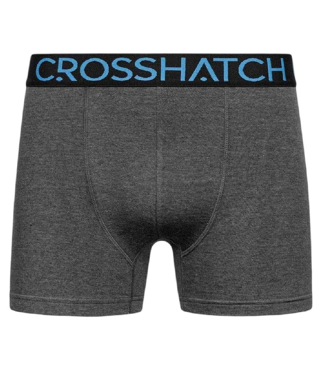 Lot De 3  Boxers Motif/style Logo Homme Bleu Sombre Crosshatch-3