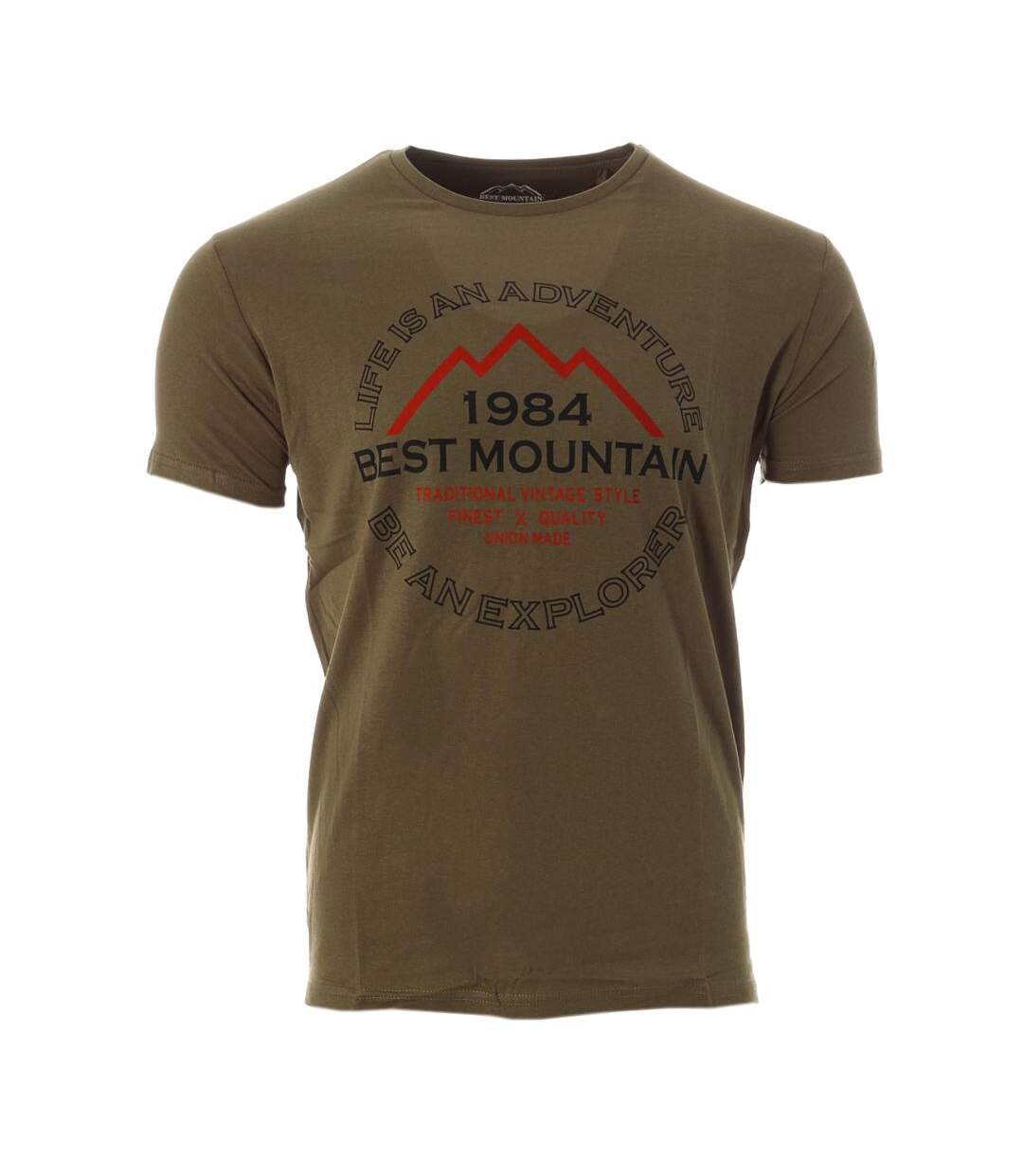 T-shirt kaki homme best mountain 2005 - l-1