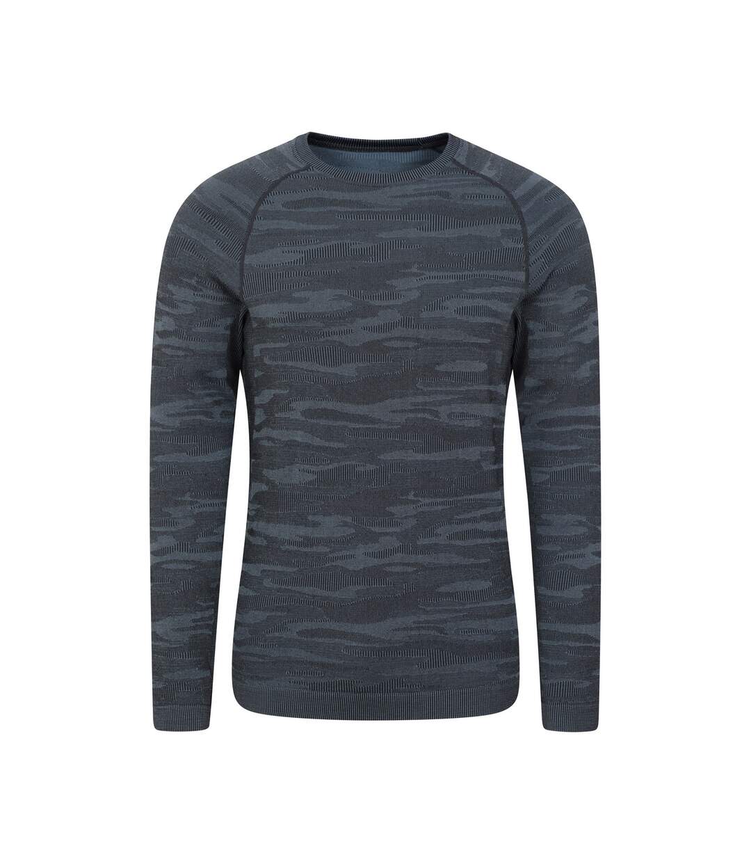 Mountain Warehouse Mens Alpine Camo Seamless Base Layer Top (Blue)