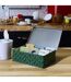 Boîte à Thé en Métal Ludique 20cm Vert-4