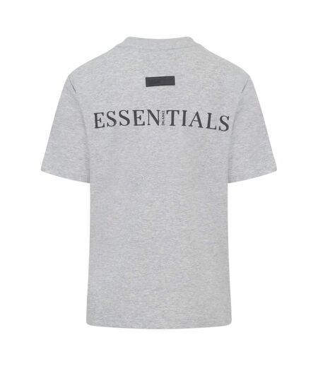 Womens/ladies Essentials Logo Boyfriend T-shirt Grey Marl Blank Essentials