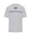 Womens/ladies Essentials Logo Boyfriend T-shirt Grey Marl Blank Essentials-3
