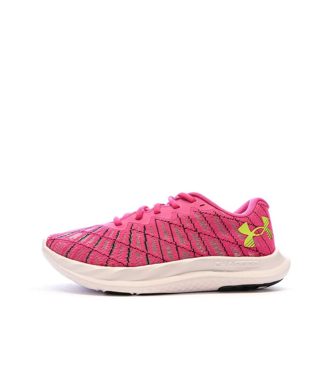 Chaussures de running rose femme under armour charged breeze-1