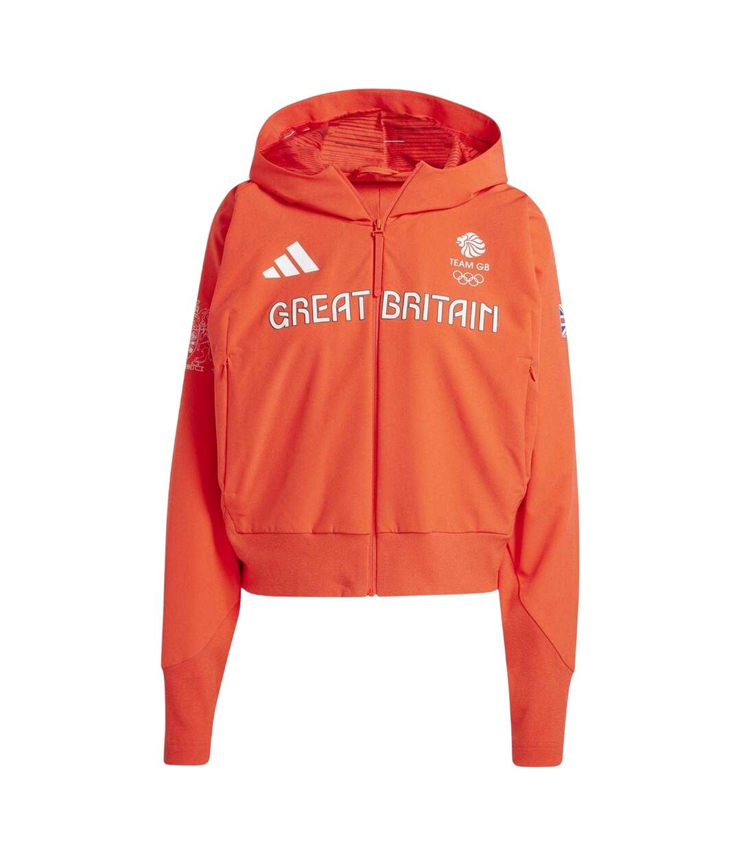 Veste À Capuche Motif/style Team Gb Z.n.e. Femme Rouge Vif Adidas-2