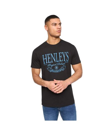 Mens henbank t-shirt black Henleys