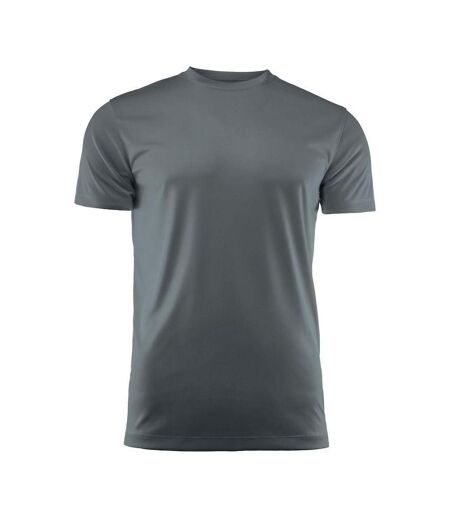 T-shirt Run Homme Gris Métal Printer RED