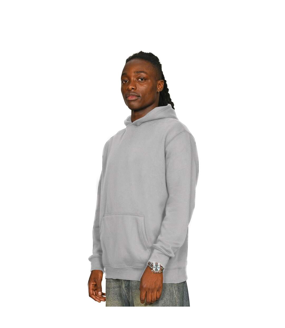 Unisex Adult Premium Combed Cotton Oversized Hoodie Lunar Grey Casual Classics-4