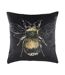 Bee cushion cover 30cm x 50cm black Evans Lichfield