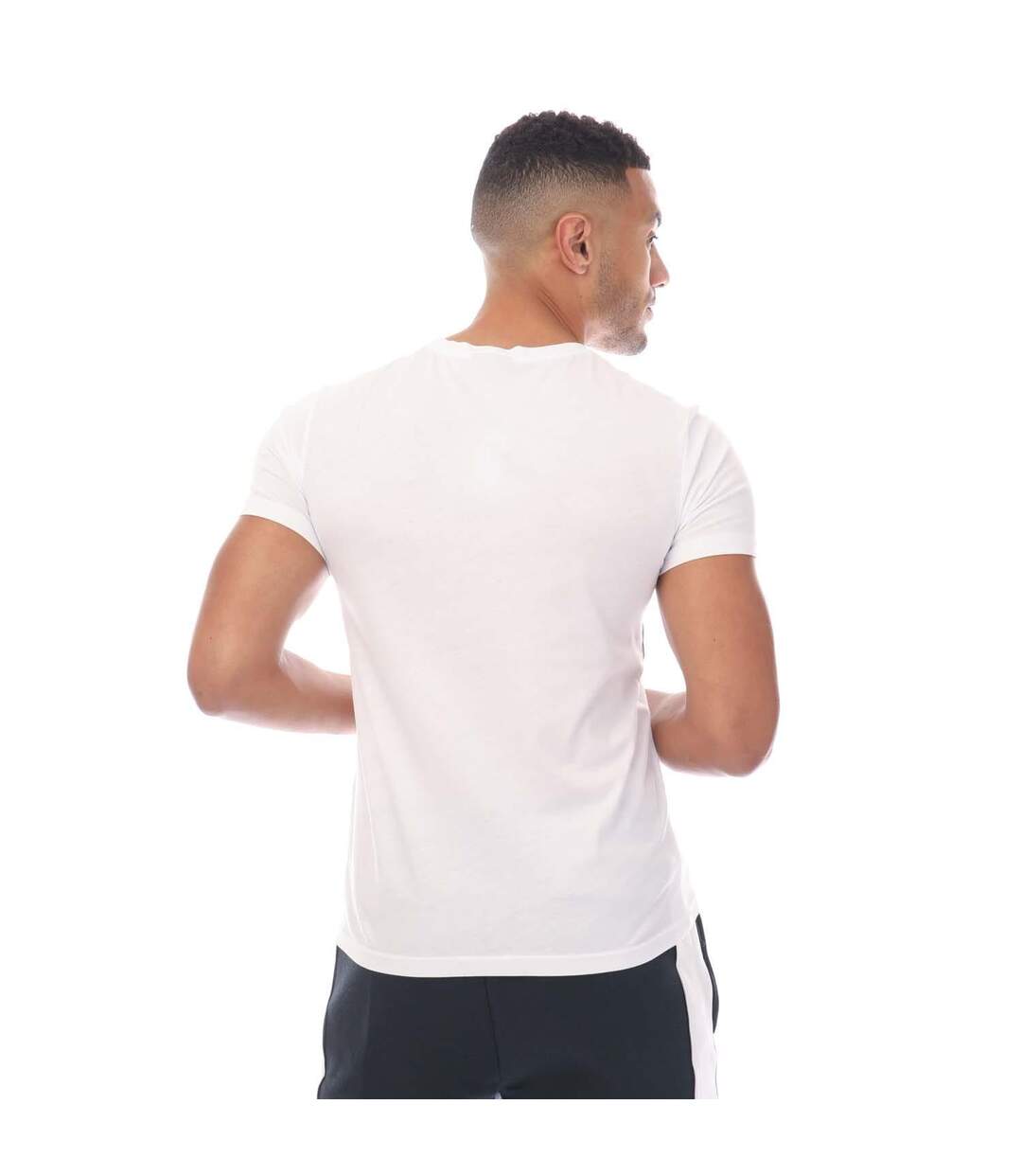 T-shirt homme blanc / bleu marine Emporio Armani-2