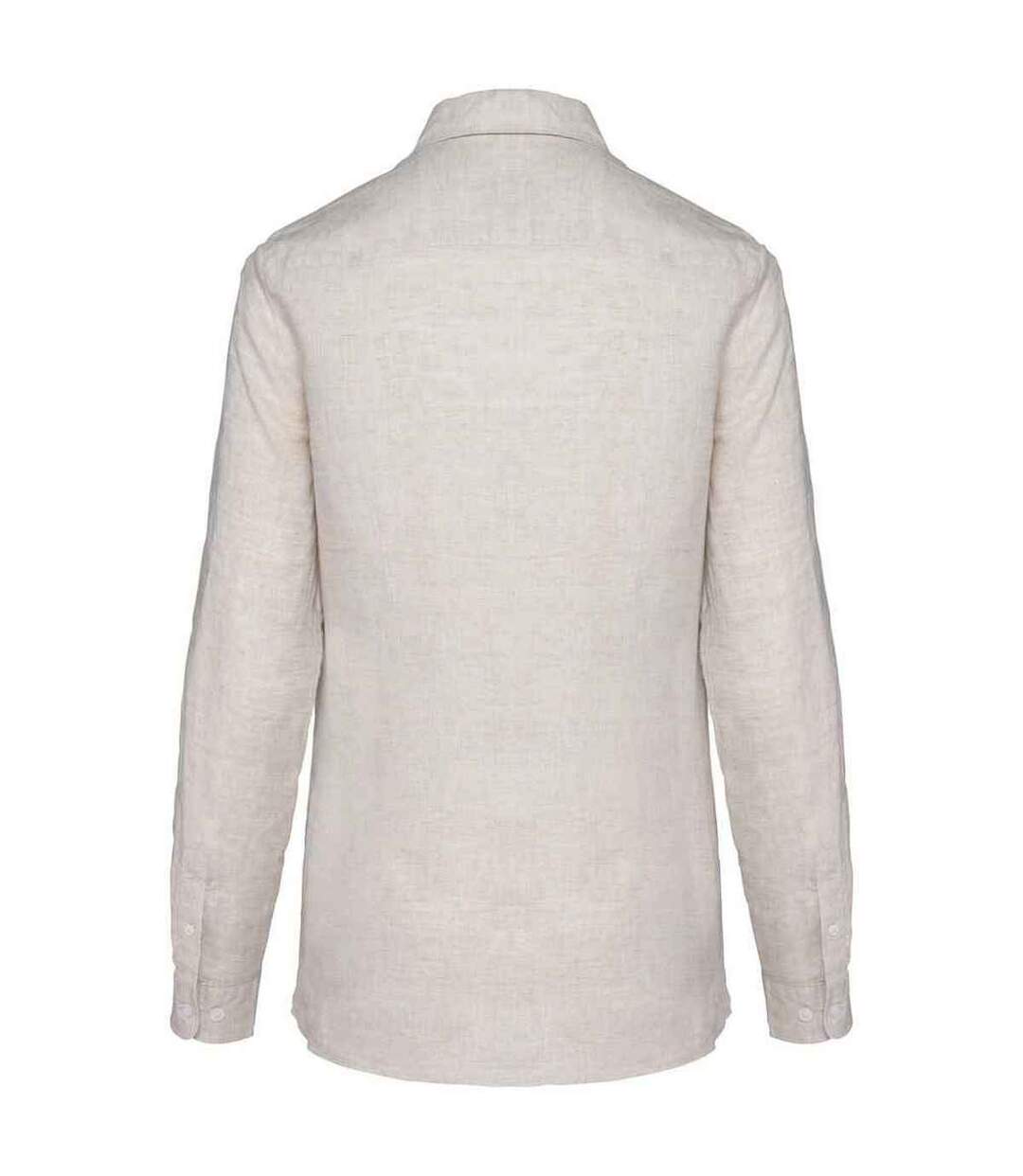 Womens/ladies Linen Long-sleeved Shirt Linen Spasso-2