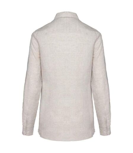 Womens/ladies Linen Long-sleeved Shirt Linen Spasso