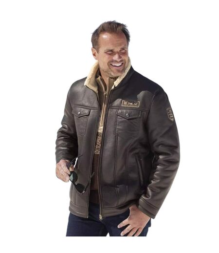 Veste homme marron / blanc cassé Atlas For Men