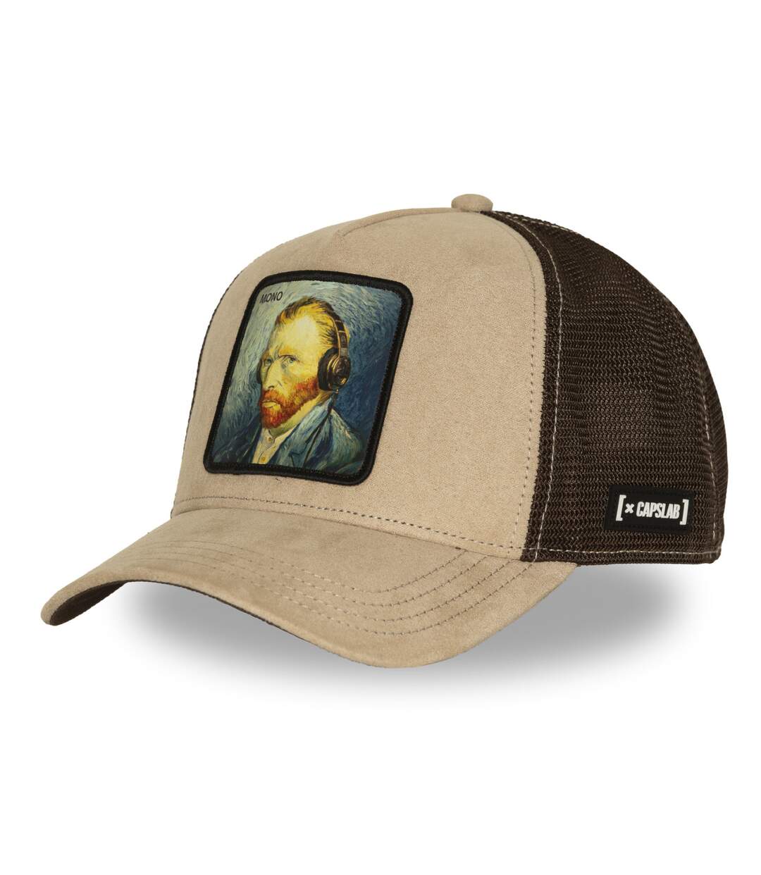 Casquette trucker premium avec filet et patch Art Mono Capslab-1