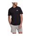 Mens Essentials Small Logo Embroidered T-shirt Black Adidas-2