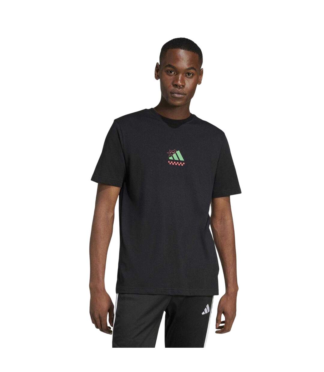 T-shirt Motif/style Pizza Homme Noir Adidas-4
