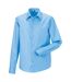 Russell Collection Mens Long Sleeve Tailored Ultimate Non-Iron Shirt (Bright Sky) - UTBC1038