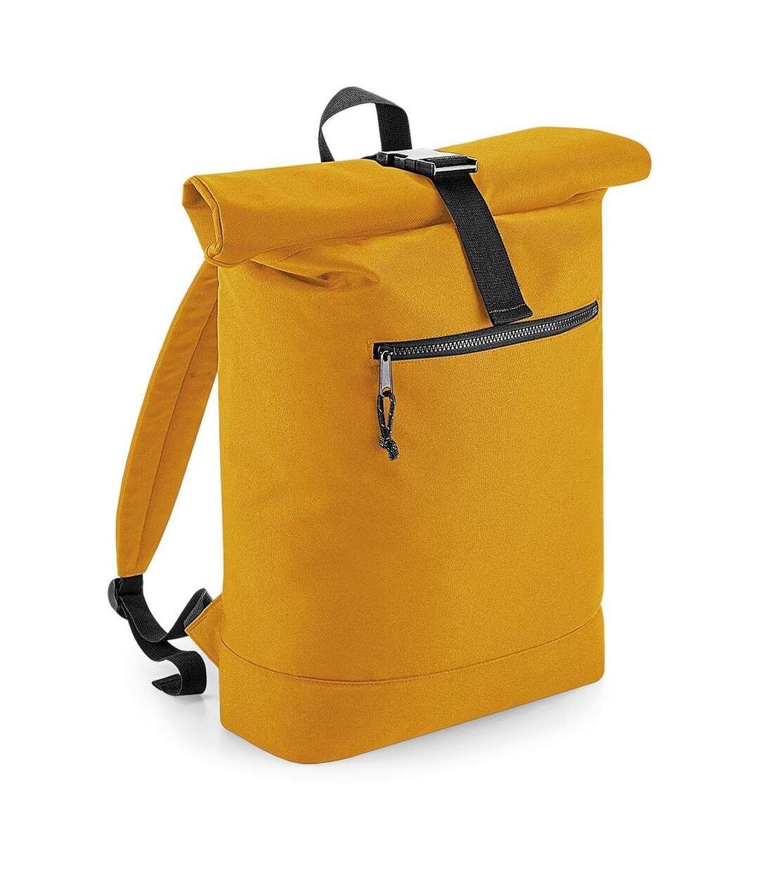 Sac à dos roll-top polyester recyclé - BG286 - jaune moutarde