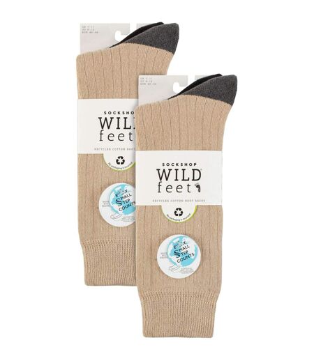 Wildfeet - 6 Pack Mens Boot Cotton Hiking Socks