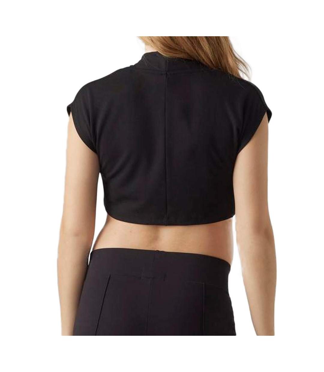 T-Shirt noir femme mamalicious luna cropped blazer-2