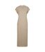 Robe Mi-longue Femme Sable Blanc Build Your Brand-2