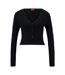 Cardigan Sanderin Femme Noir Hugo-1