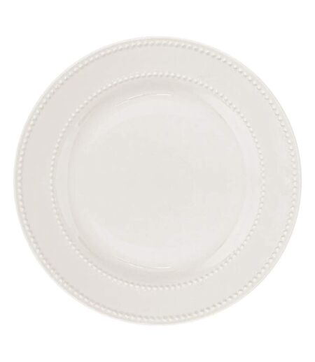 Lot de 6 Assiettes Plates Perle 27cm Blanc
